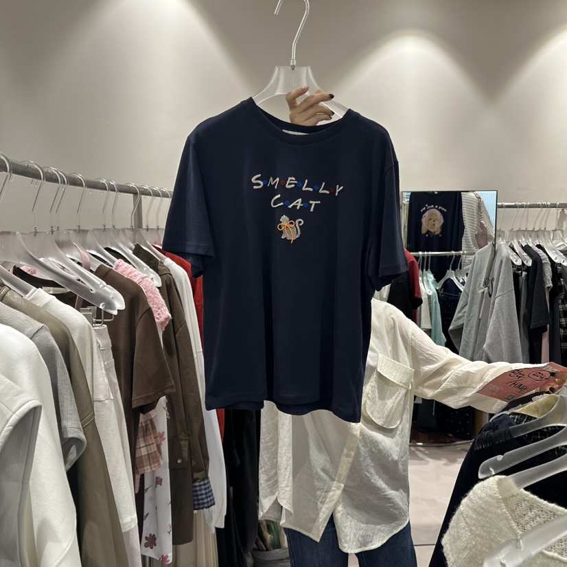 MIMME韓國代購㊣女士新品休閑25秋冬熱賣人氣真品T恤不含內搭MIMMET恤圖色2