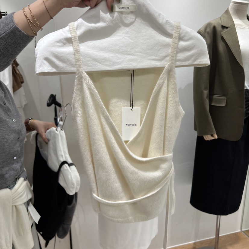 VERVEINE東大門㊣代購女裝新款推薦25秋冬時尚吊帶背心緊身VERVEINE吊帶/背心圖色1