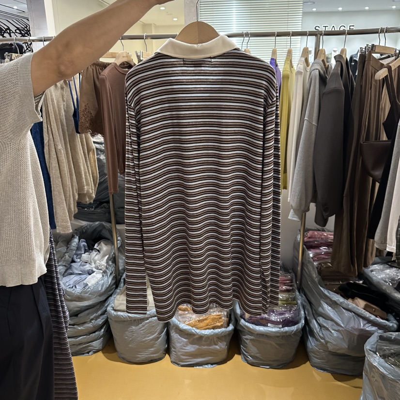 DE VENTI韓國直郵㊣女裝新品熱賣人氣休閑推薦職業長袖T恤DE VENTI長袖T恤