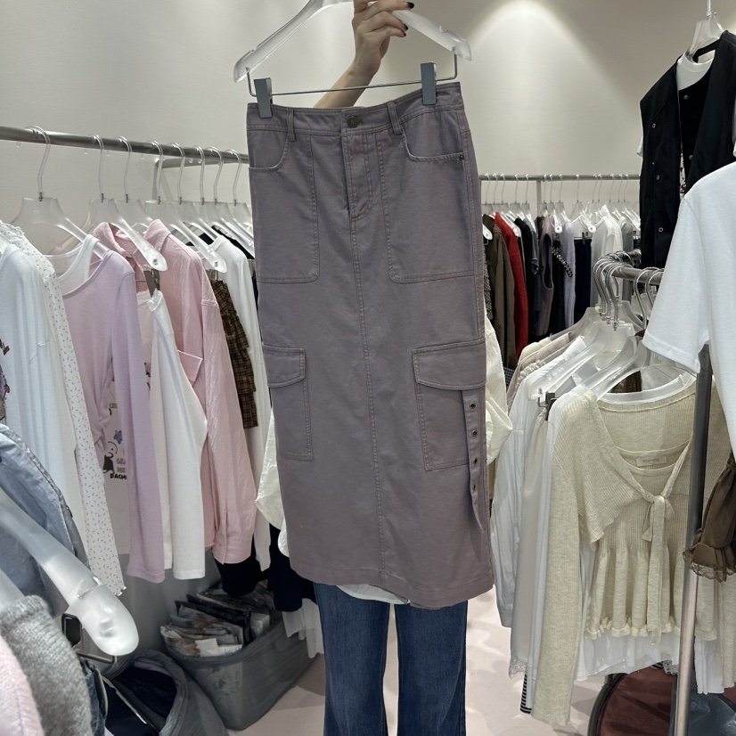 MIMME東大門㊣實拍女裝新品25秋冬真品人氣推薦休閑長裙口袋MIMME長裙