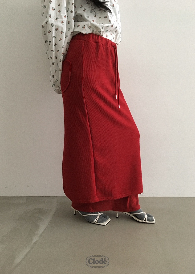 CLODE韓國代購㊣女裝新款真品熱賣休閑推薦25秋冬職業長裙雙面CLODE長裙