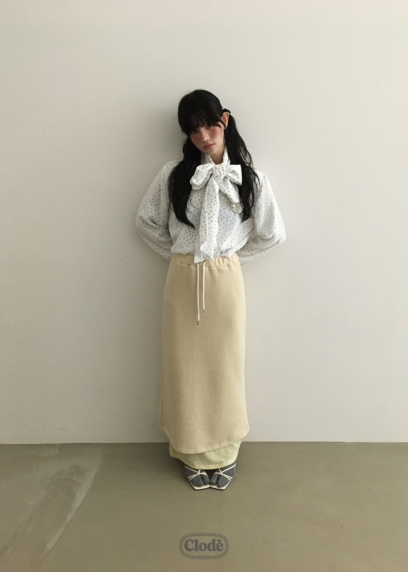 CLODE韓國代購㊣女裝新款真品熱賣休閑推薦25秋冬職業長裙雙面CLODE長裙圖色1