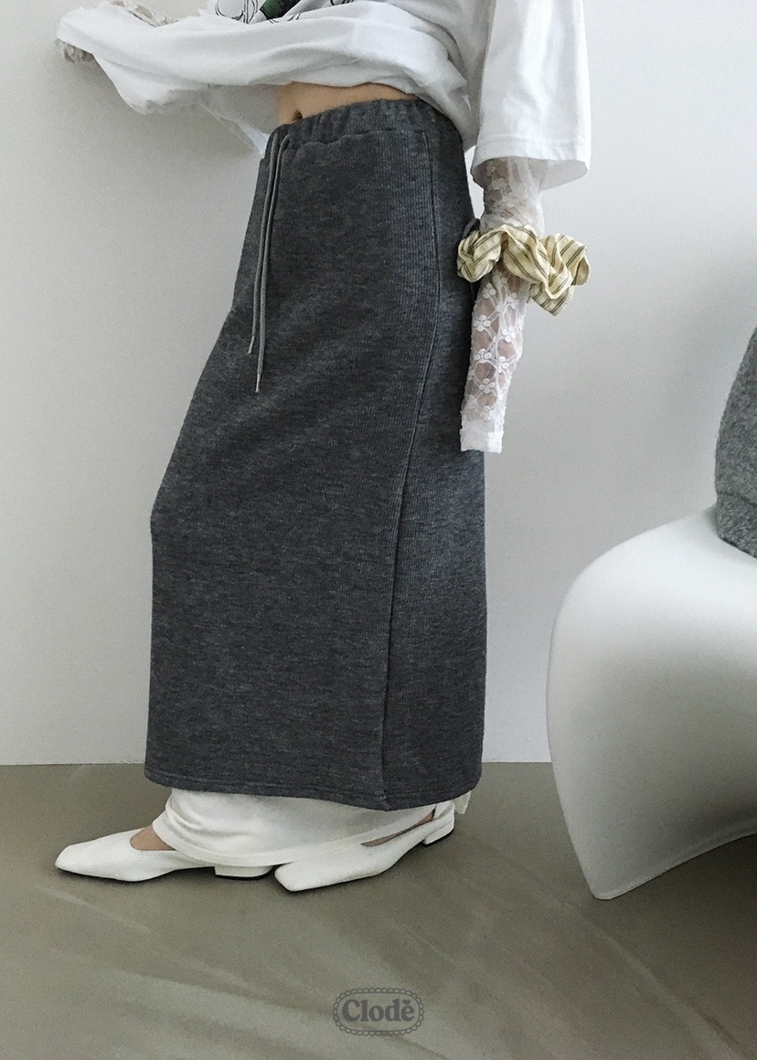 CLODE韓國代購㊣女裝新款真品熱賣休閑推薦25秋冬職業長裙雙面CLODE長裙圖色2
