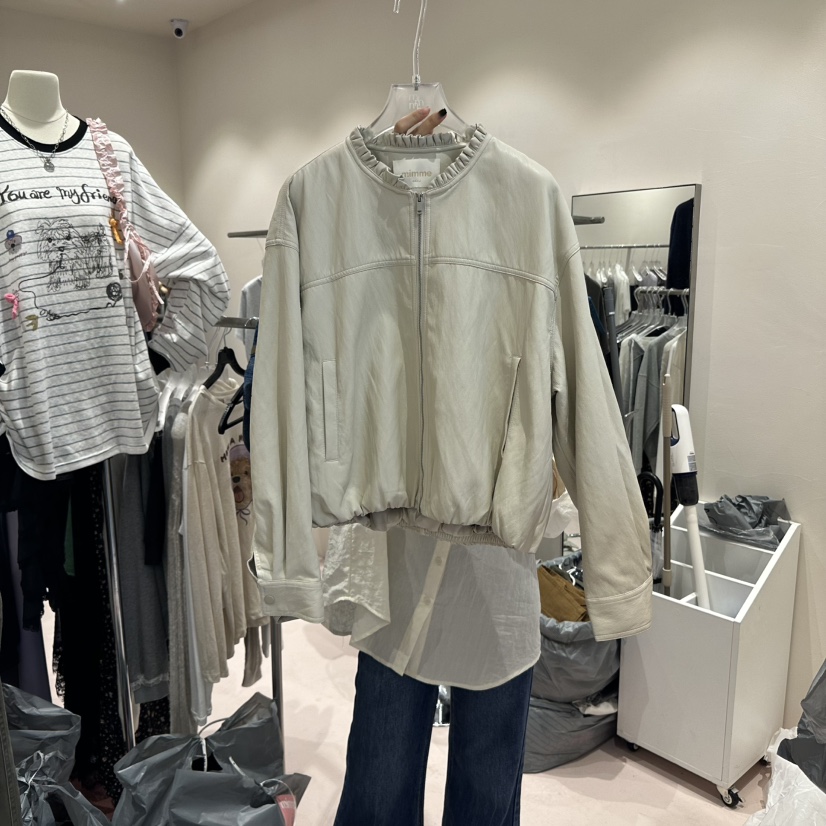 MIMME東大門㊣代購女裝新品25秋冬時尚職業人氣真品夾克皮革MIMME夾克