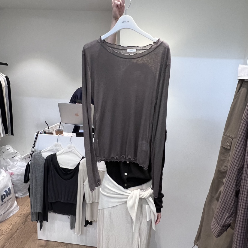 JINSIM韓國代購㊣女裝新品休閑真品職業時尚25秋冬熱賣長袖T恤JINSIM長袖T恤圖色5