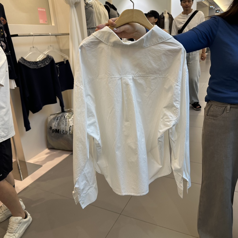 ALEGRE韓國直郵㊣女士新品25秋冬熱賣人氣推薦襯衫蕾絲衫口袋ALEGRE襯衫/蕾絲衫