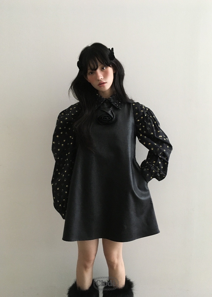 CLODE東大門㊣直郵女裝新品人氣推薦休閑時尚熱賣連衣裙皮革CLODE連衣裙圖色2