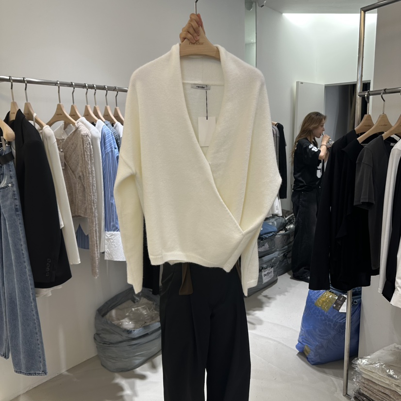 RENDER韓國直郵㊣女士新品休閑25秋冬真品熱賣職業時尚針織衫RENDER針織衫