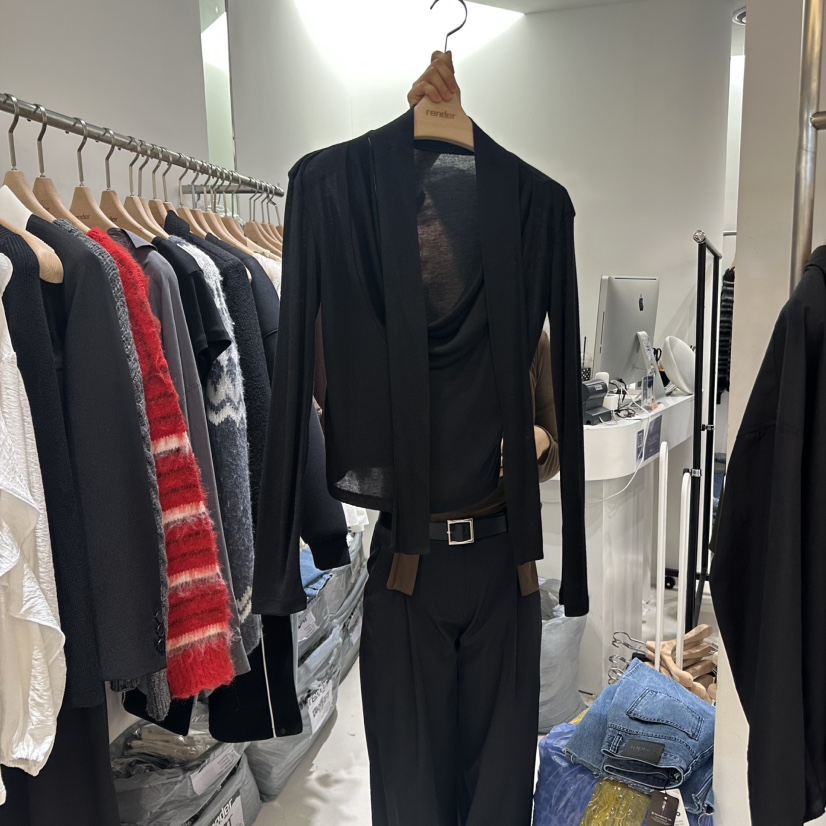 RENDER東大門㊣代購女裝新款休閑25秋冬推薦人氣熱賣長袖T恤RENDER長袖T恤圖色4