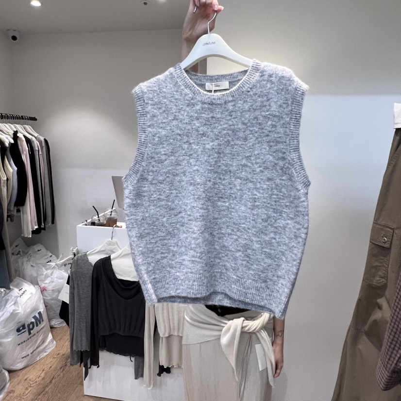JINSIM東大門㊣代購女裝新品休閑25秋冬人氣推薦時尚吊帶背心JINSIM吊帶/背心圖色2