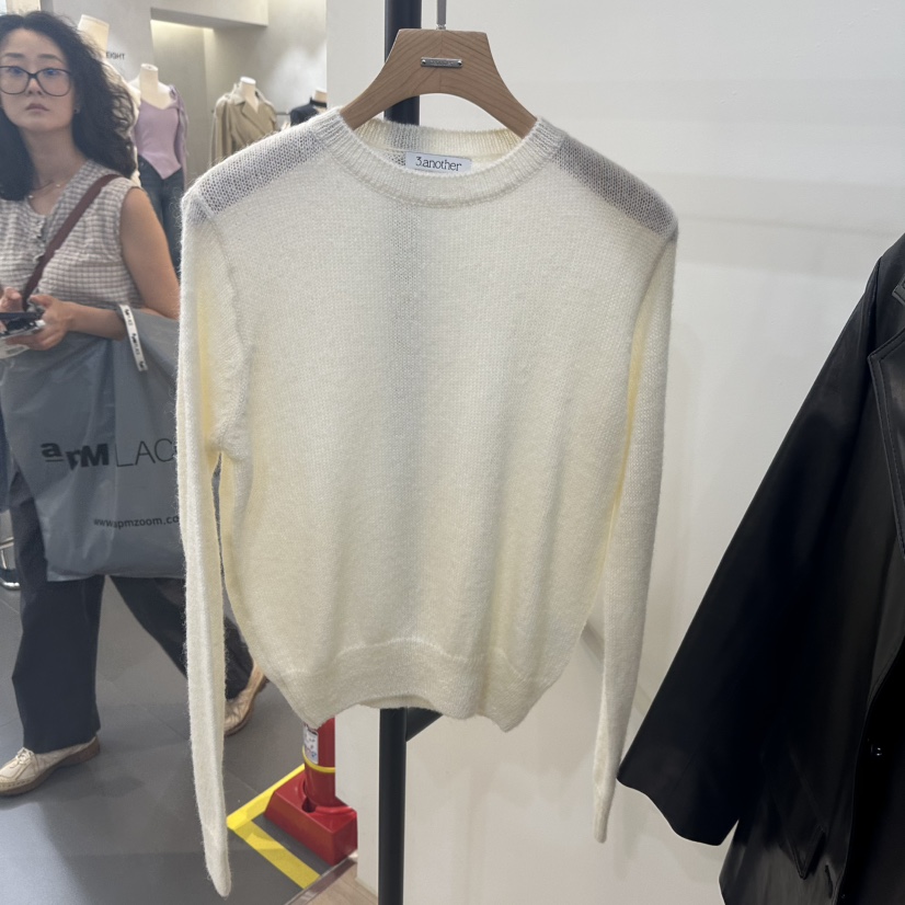 3 ANOTHER韓國直郵㊣女裝新品熱賣時尚真品休閑針織衫馬海毛3 ANOTHER針織衫