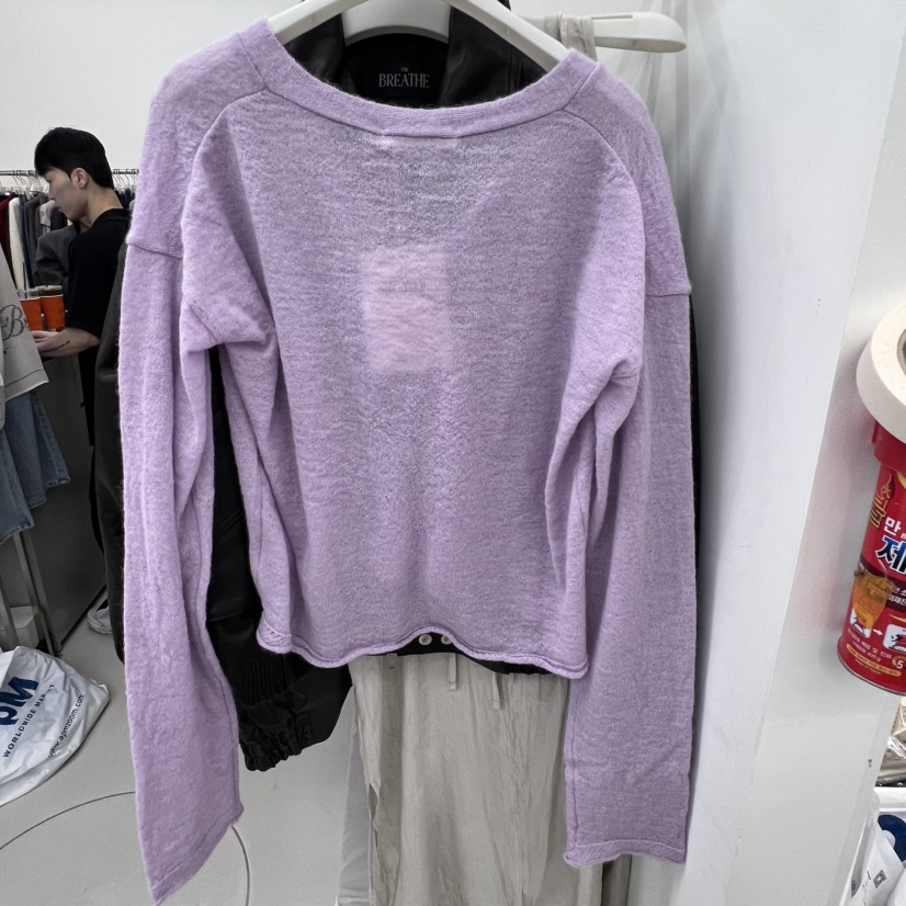 BREATHE東大門㊣實拍女士新品熱賣人氣25秋冬針織衫羊駝開衫BREATHE針織衫