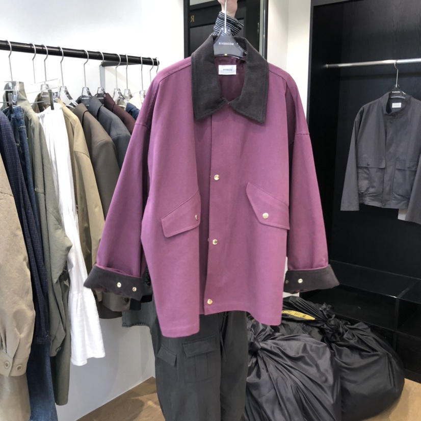 RIVEROOM東大門㊣代購女士新品25秋冬人氣真品休閑夾克紐扣RIVEROOM夾克圖色3