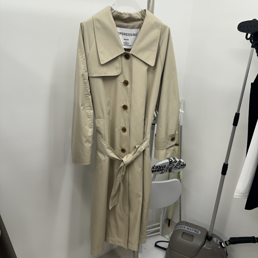 TOPDRESSING韓國直郵㊣女士新品25秋冬時尚人氣長款風衣含腰帶TOPDRESSING長款風衣圖色1