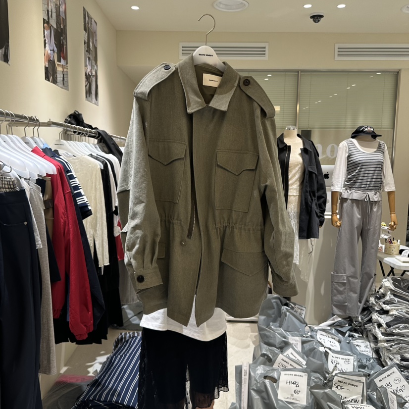 MOREMORE韓國直郵㊣女士新品真品推薦時尚25秋冬職業夾克口袋more more夾克
