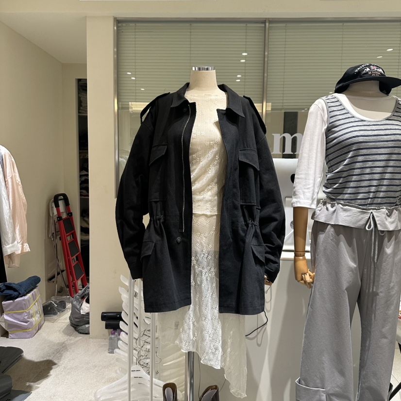 MOREMORE韓國直郵㊣女士新品真品推薦時尚25秋冬職業夾克口袋more more夾克圖色2