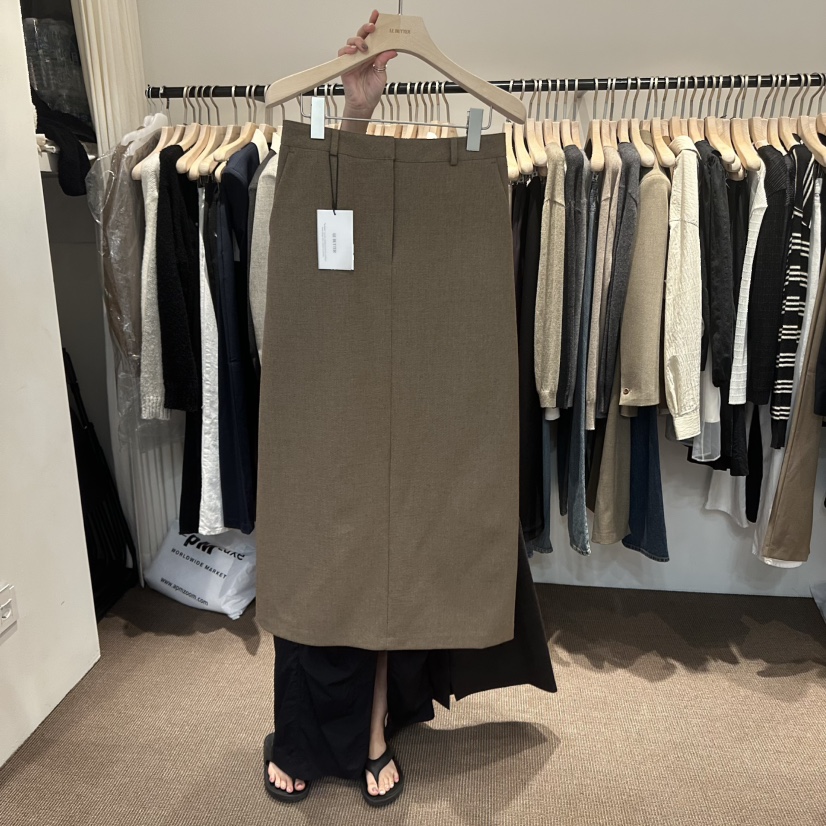 LE BUTTER東大門㊣代購女士新品人氣時尚推薦25秋冬長裙羊毛LE BUTTER長裙
