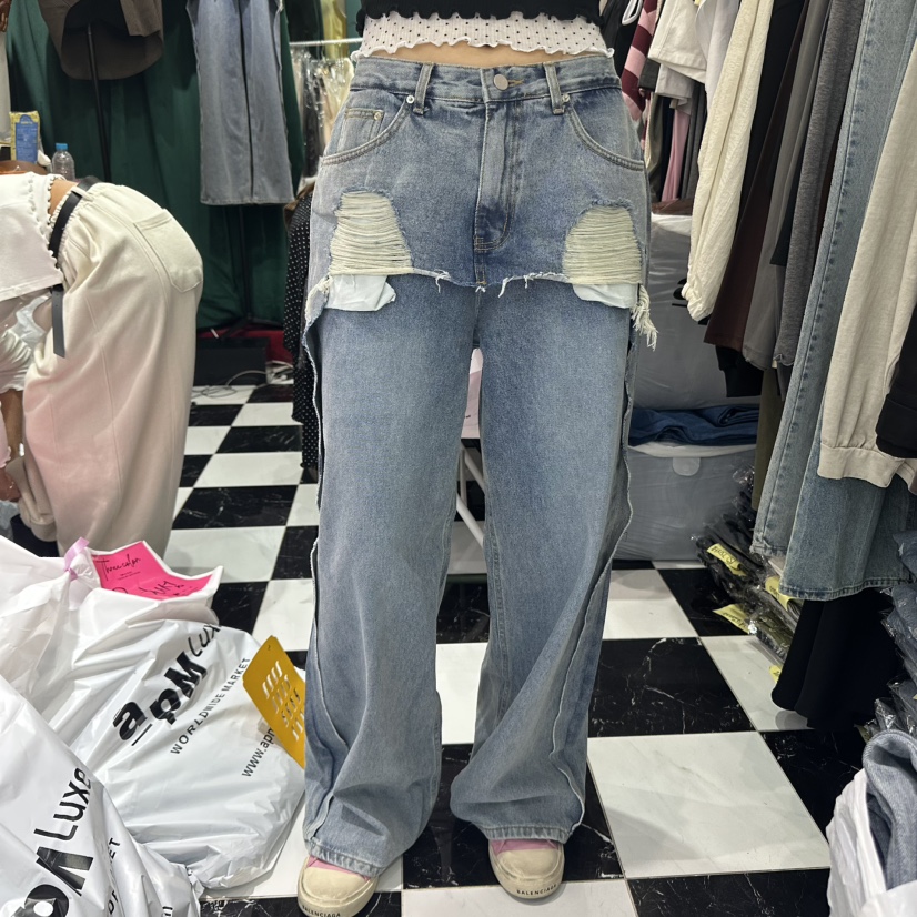 3COLOR東大門㊣代購女士新品25秋冬裙褲Three color裙褲