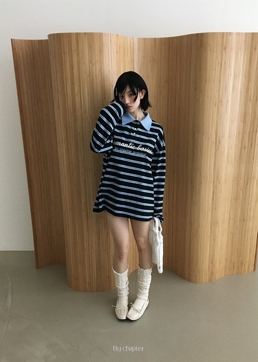 BY CHAPTER東大門㊣代購女士新品時尚職業推薦25秋冬長袖T恤Chapter長袖T恤