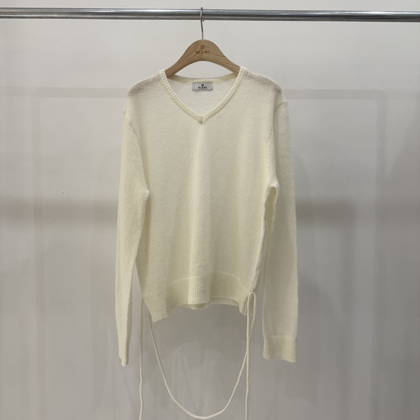 BLANC-A東大門㊣直郵女裝新品時尚25秋冬針織衫含腰繩馬海毛BLANC-A針織衫