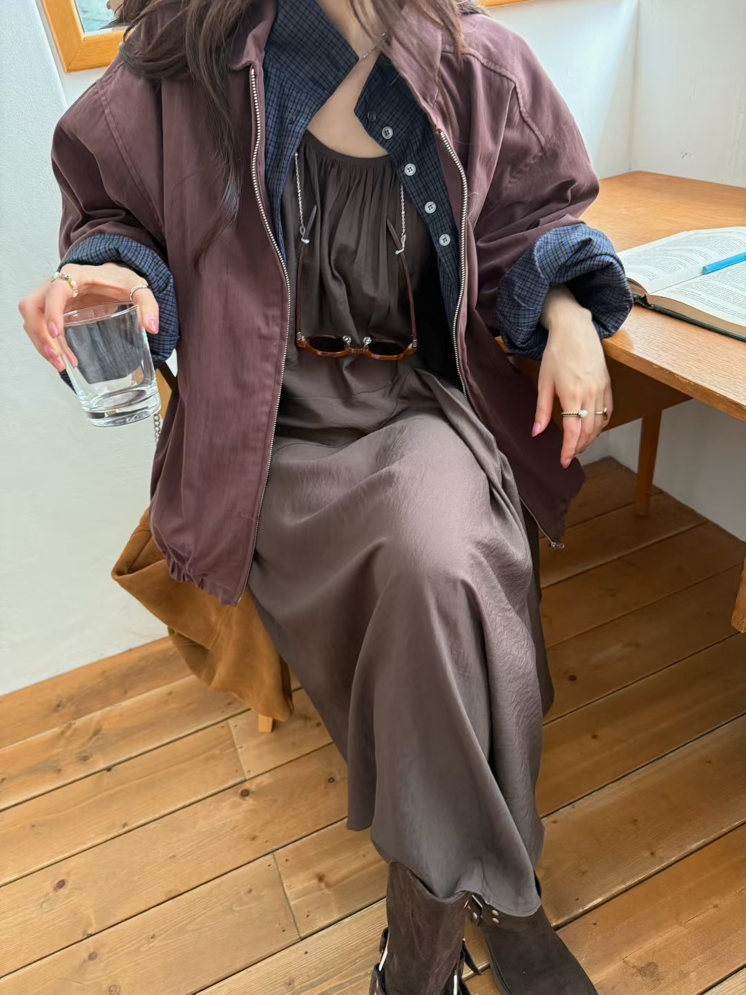 STANDING韓國代購㊣女士新款25秋冬人氣職業推薦時尚休閑夾克STANDING夾克圖色2