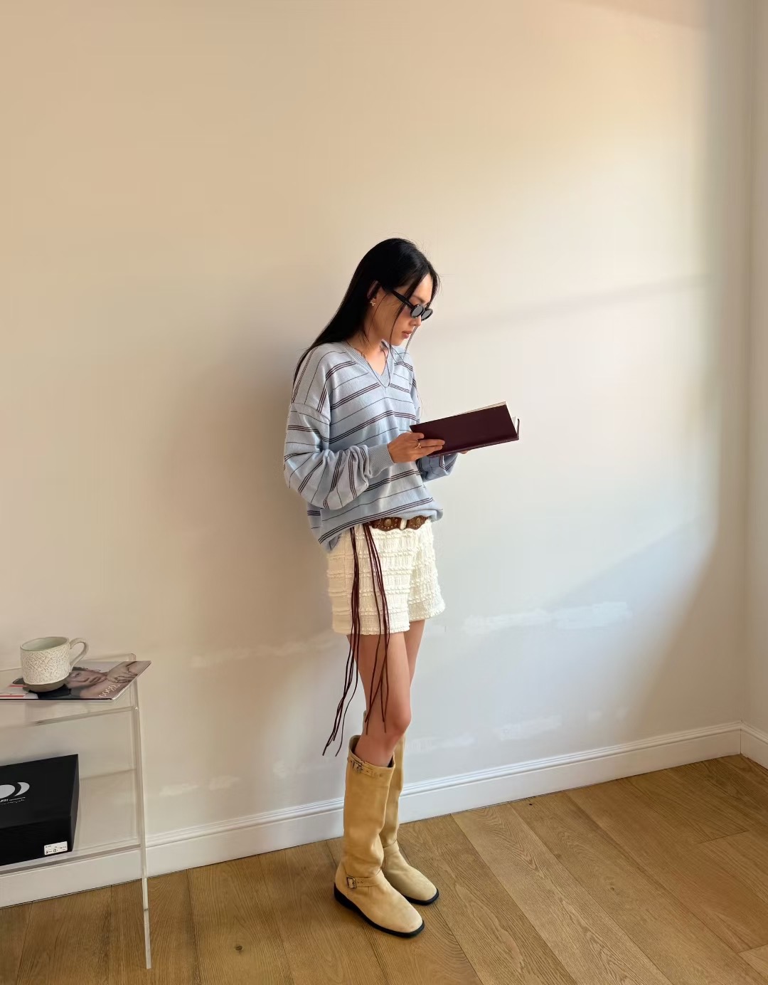 STANDING韓國直郵㊣女裝新品休閑推薦真品人氣熱賣時尚長袖T恤STANDING長袖T恤