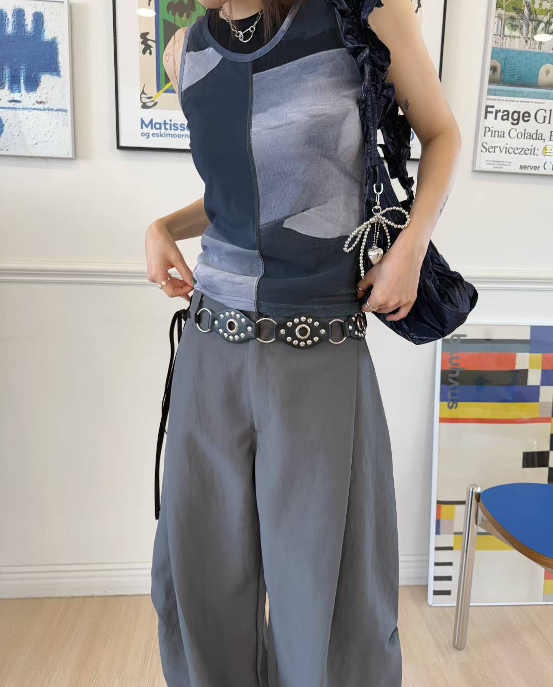 STANDING東大門㊣代購女士新品職業推薦25秋冬真品吊帶背心STANDING吊帶/背心圖色2