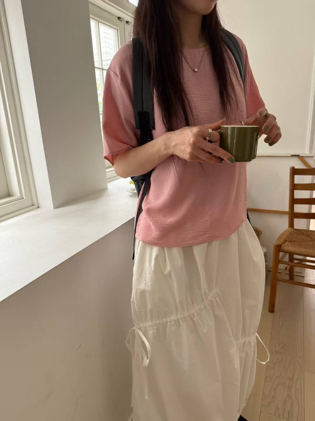 STANDING韓國代購㊣女裝新品時尚人氣25秋冬熱賣推薦休閑T恤STANDINGT恤圖色3