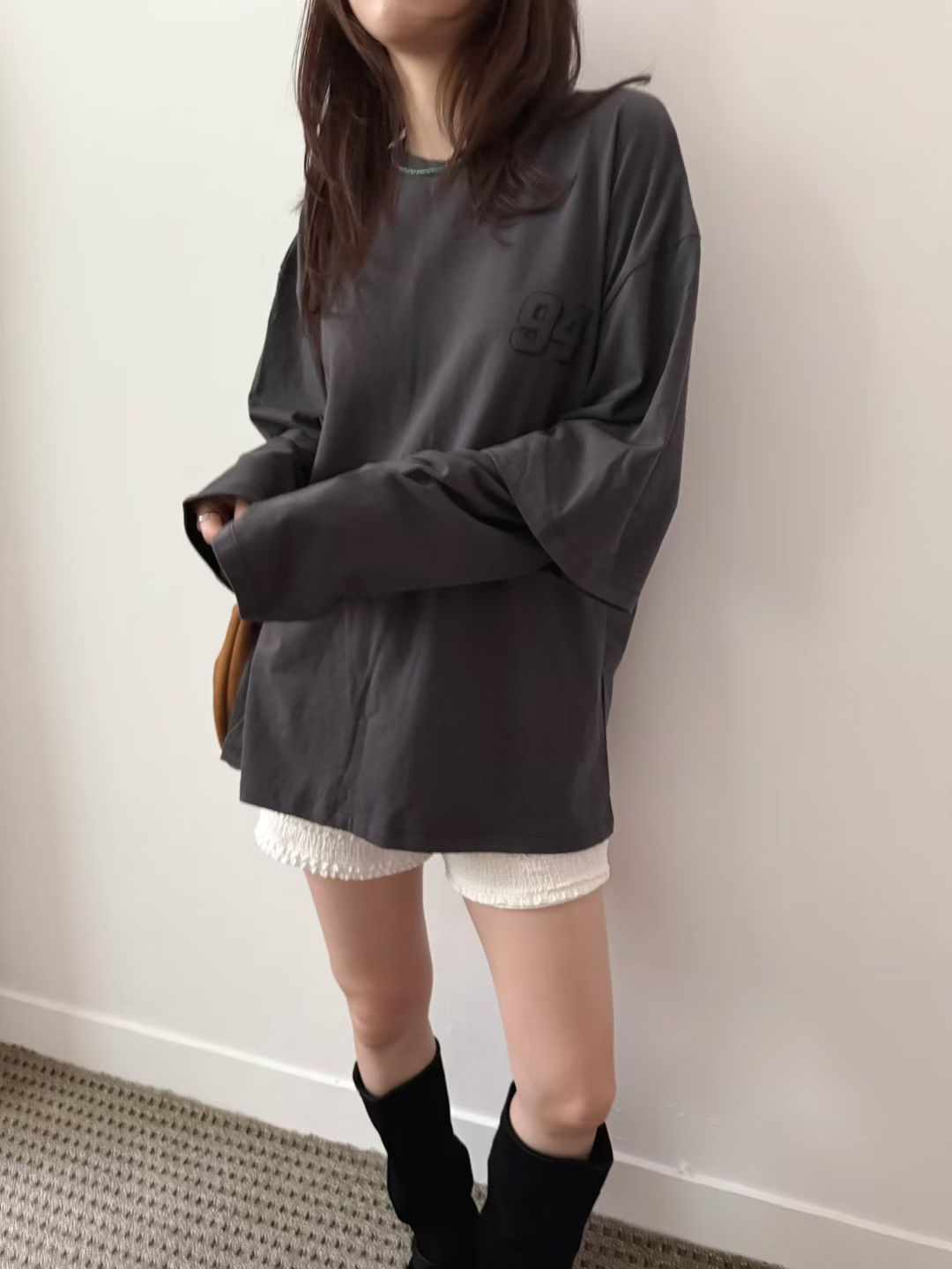 STANDING韓國代購㊣女士新款推薦時尚人氣熱賣25秋冬長袖T恤STANDING長袖T恤圖色4