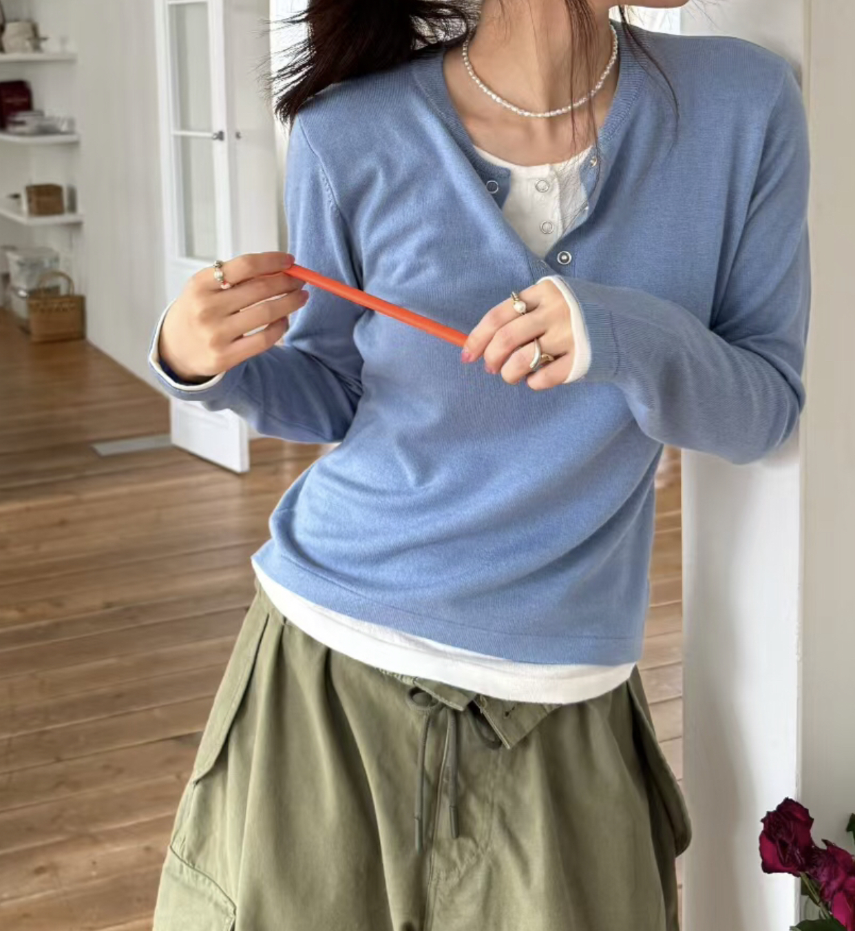 STANDING東大門㊣實拍女士新款熱賣職業推薦時尚25秋冬長袖T恤STANDING長袖T恤圖色4
