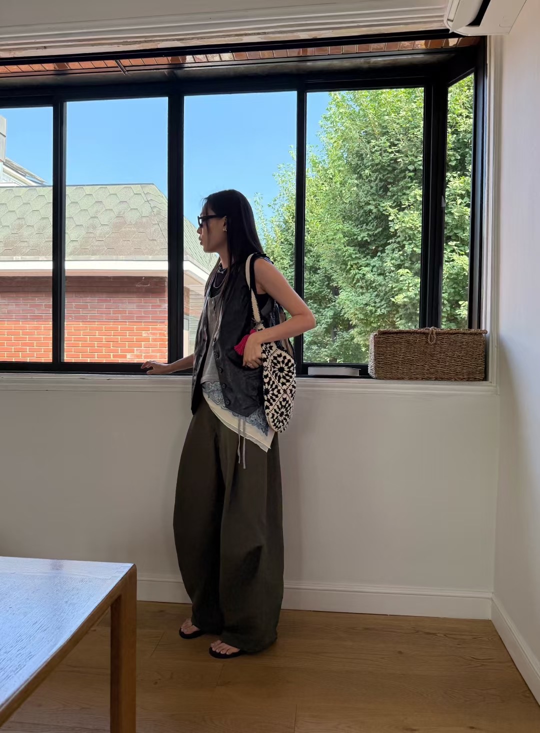 STANDING韓國直郵㊣女裝新品休閑真品時尚25秋冬熱賣休閑褲STANDING休閑褲