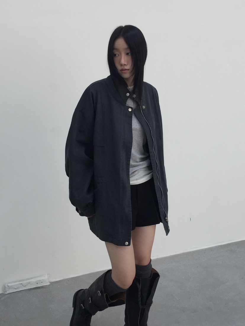 LOVE MOMENT韓國代購㊣女裝新品休閑25秋冬職業時尚人氣夾克LOVE MOMENT夾克