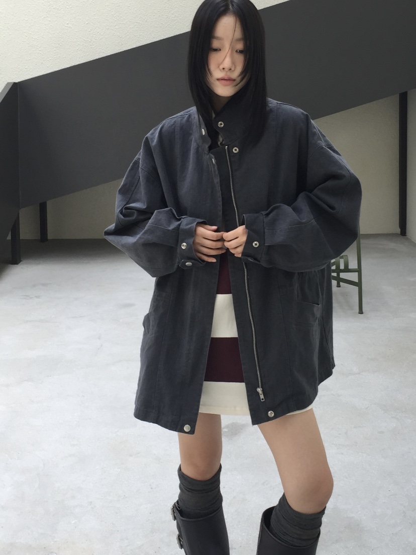 LOVE MOMENT韓國代購㊣女裝新品休閑25秋冬職業時尚人氣夾克LOVE MOMENT夾克