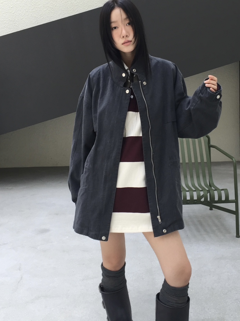 LOVE MOMENT韓國代購㊣女裝新品休閑25秋冬職業時尚人氣夾克LOVE MOMENT夾克