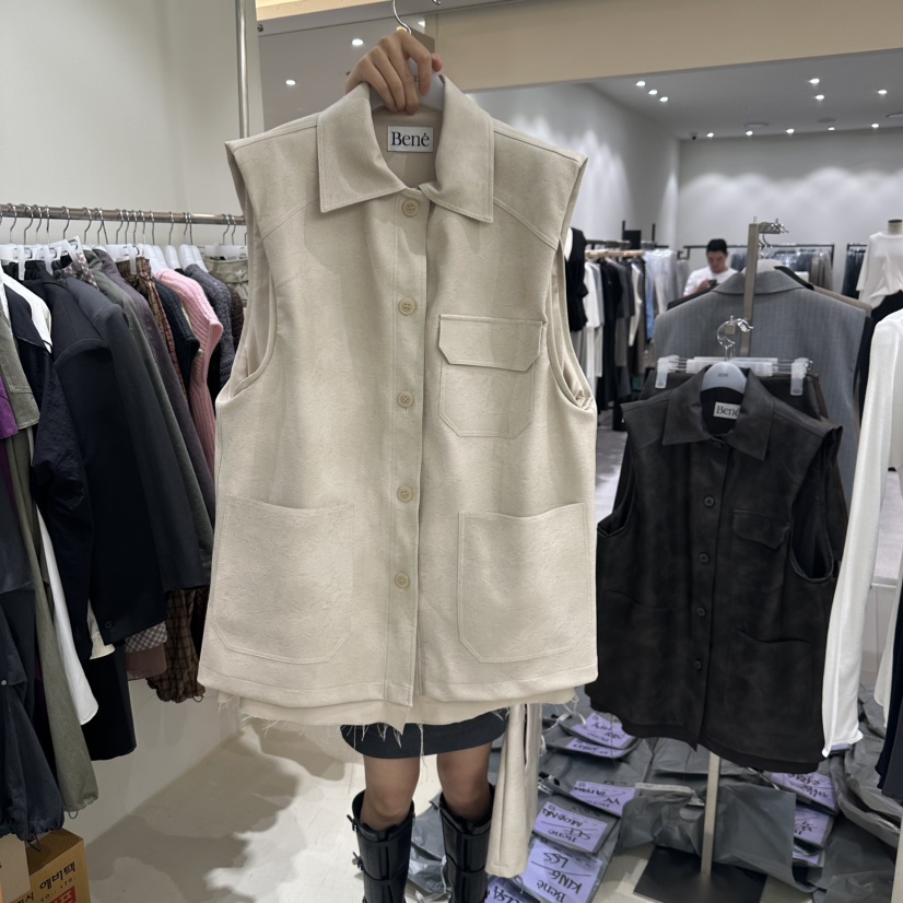 BENE東大門㊣實拍女裝新品人氣真品時尚推薦熱賣休閑25秋冬馬甲BENE馬甲