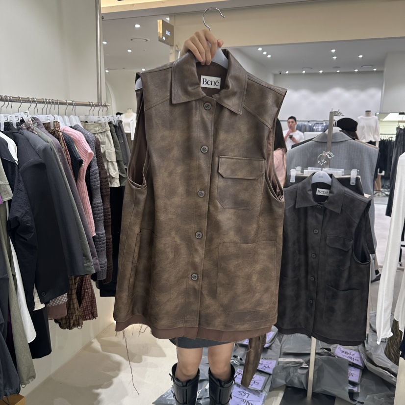 BENE東大門㊣實拍女裝新品人氣真品時尚推薦熱賣休閑25秋冬馬甲BENE馬甲圖色2