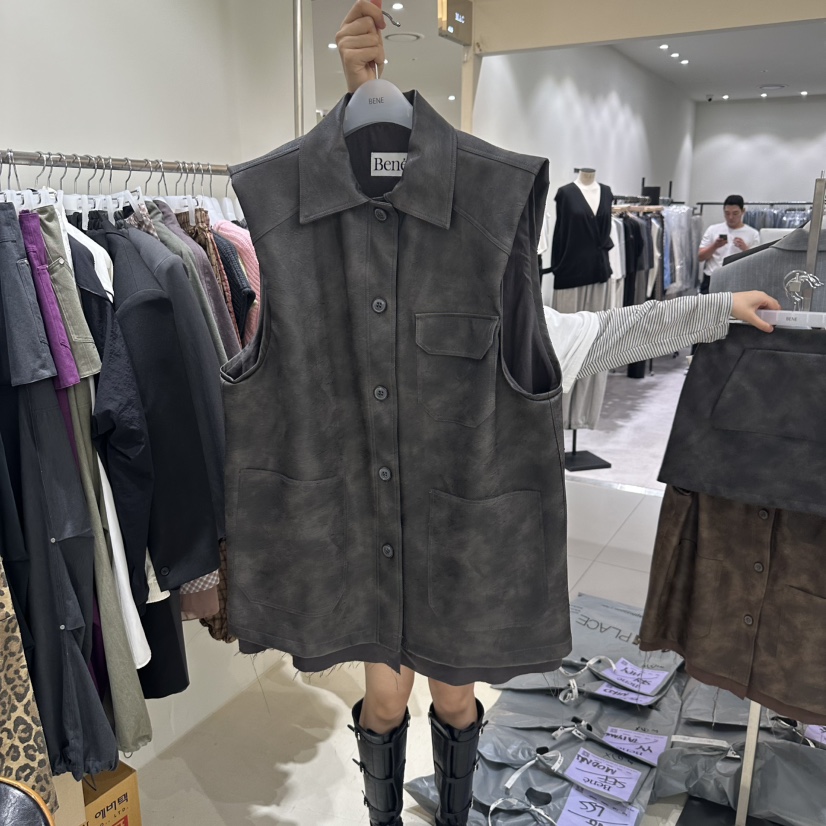 BENE東大門㊣實拍女裝新品人氣真品時尚推薦熱賣休閑25秋冬馬甲BENE馬甲圖色3