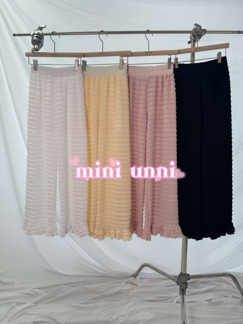 MINI UNNI東大門㊣實拍女士新品25秋冬時尚休閑熱賣休閑褲MINI UNNI休閑褲圖色4左四色