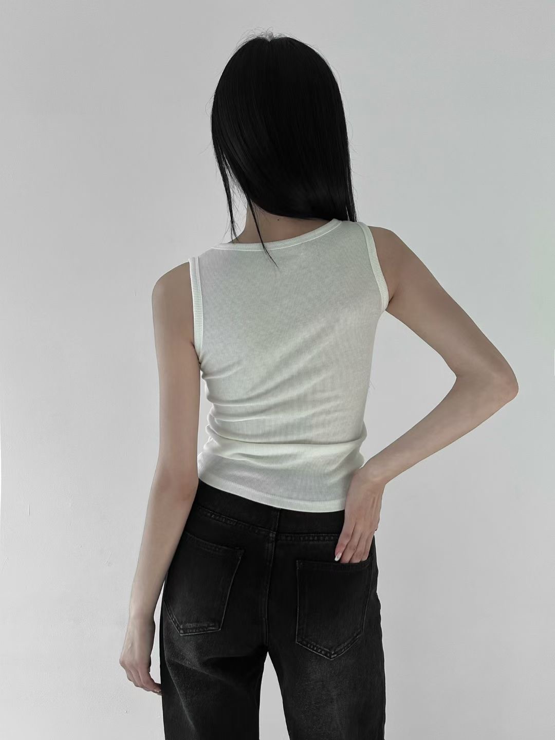 PLATFORM韓國代購㊣女裝新款推薦熱賣25秋冬職業時尚吊帶背心OPENRUN吊帶/背心