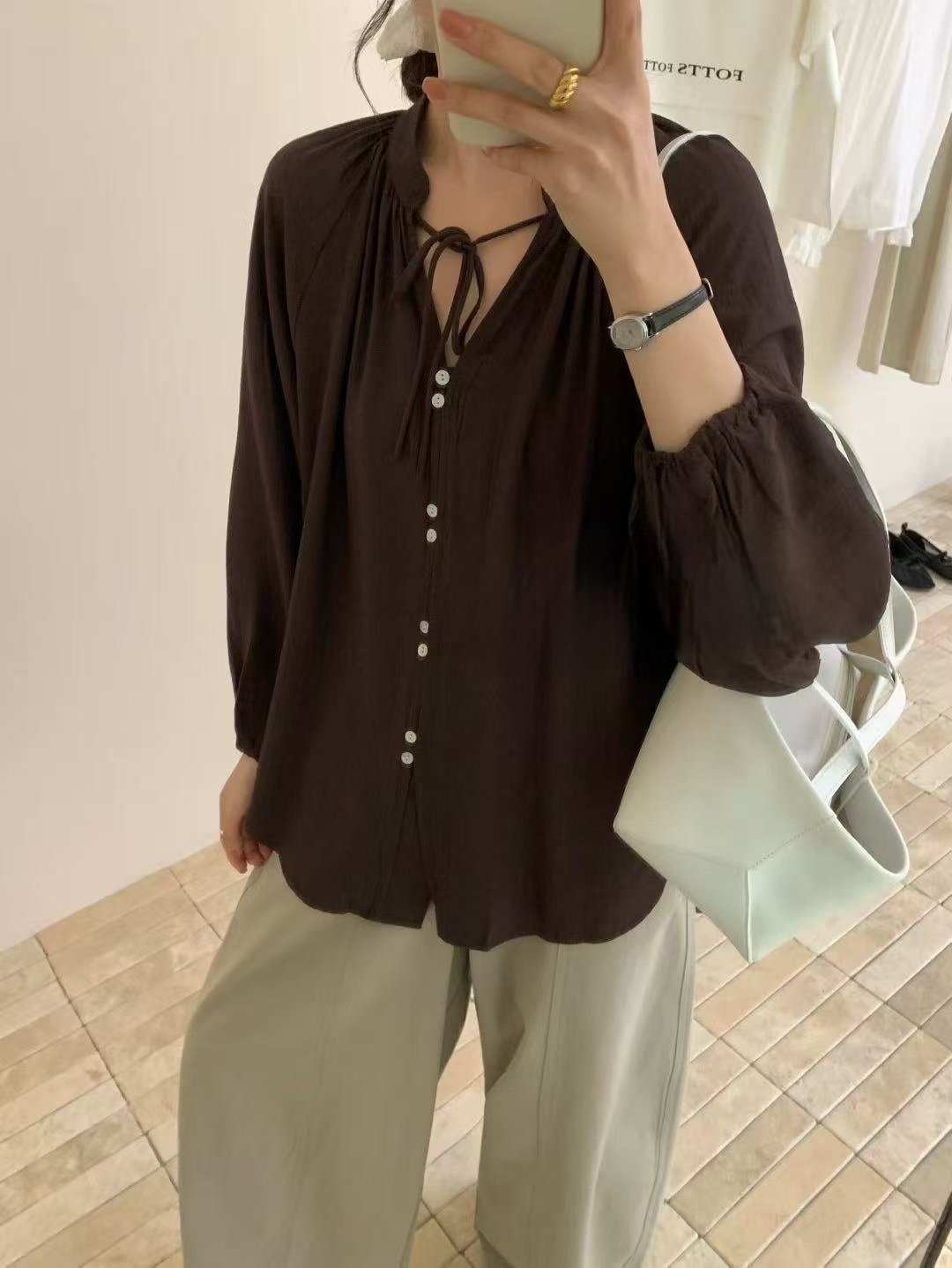 HIT東大門㊣直郵女裝新品休閑時尚人氣真品職業推薦襯衫蕾絲衫HIT襯衫/蕾絲衫圖色2
