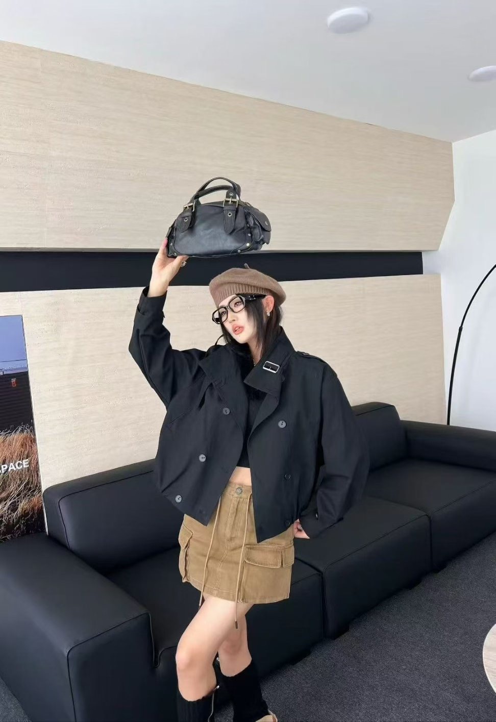 HIT韓國代購㊣女士新品25秋冬時尚休閑人氣推薦真品職業夾克HIT夾克
