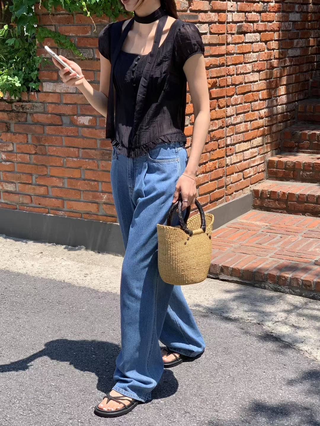 PLATFORM韓國直郵㊣女裝新品真品職業推薦時尚人氣襯衫蕾絲衫OPENRUN襯衫/蕾絲衫