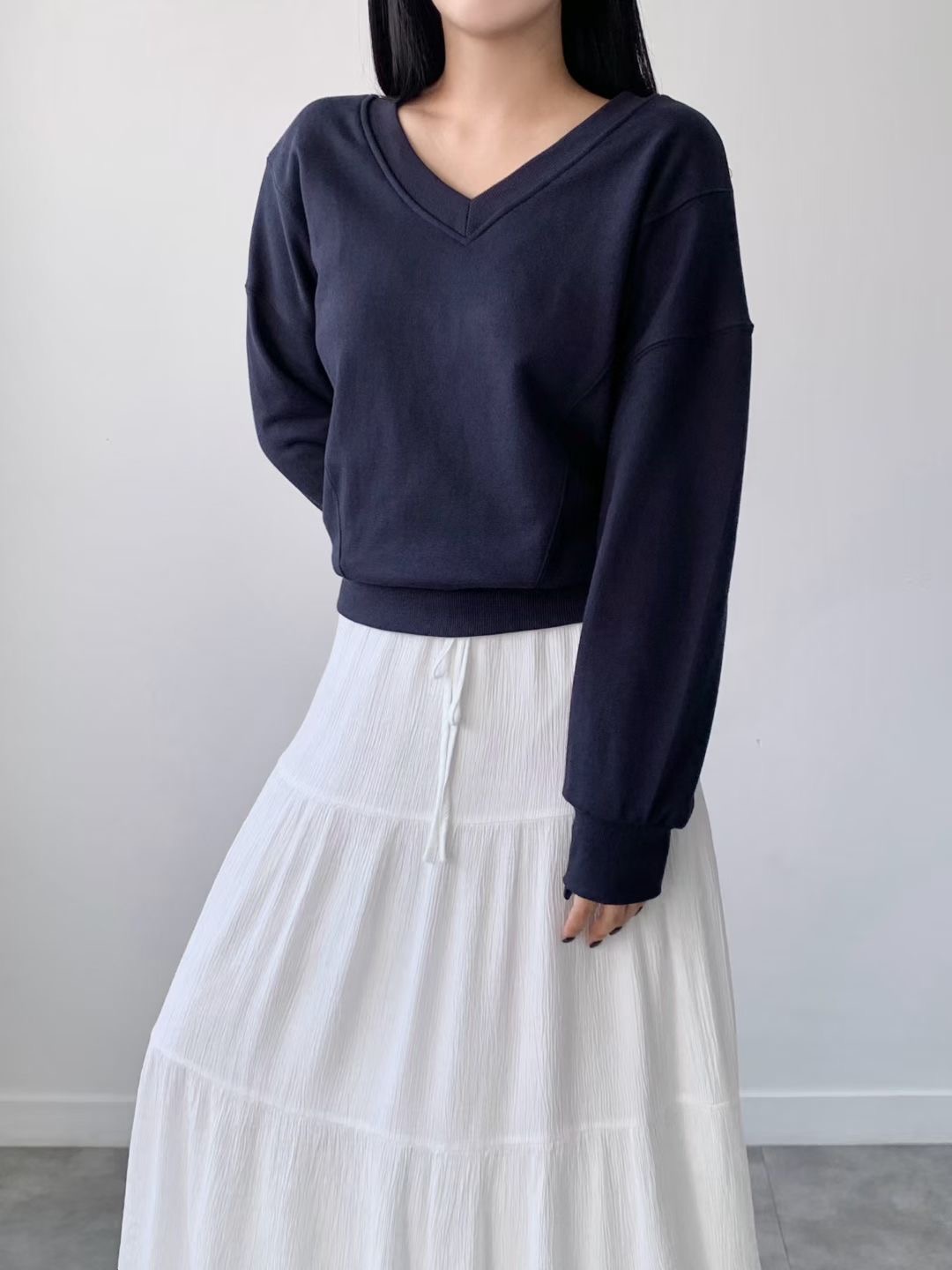 BRAND MARKET-브랜드마켓-T東大門㊣實拍女裝新品推薦衛衣V領BRAND MARKET-OT衛衣