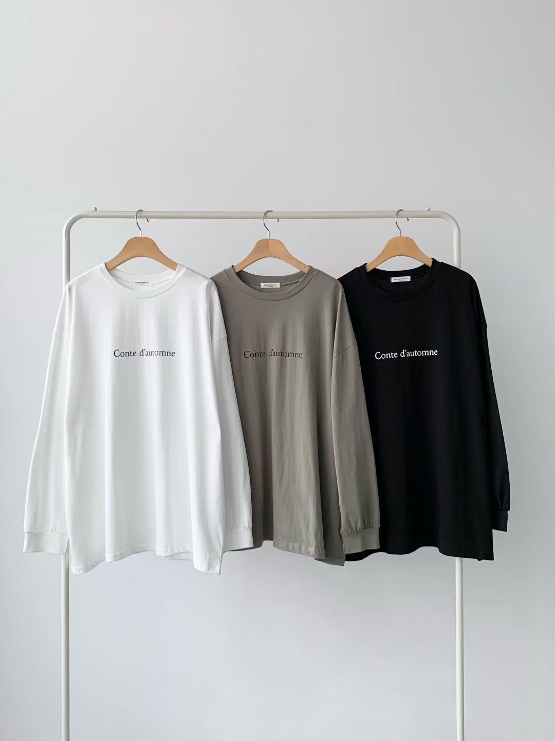 BRAND MARKET-브랜드마켓-T韓國代購㊣女士新款職業長袖T恤BRAND MARKET-OT長袖T恤圖色3左三色
