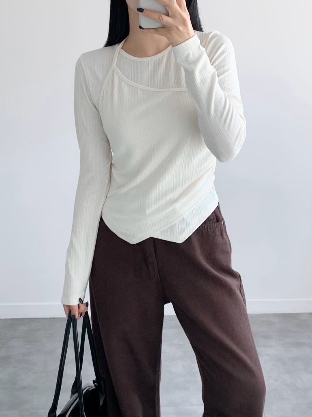BRAND MARKET-브랜드마켓-T東大門㊣實拍女士新品休閑長袖T恤BRAND MARKET-OT長袖T恤