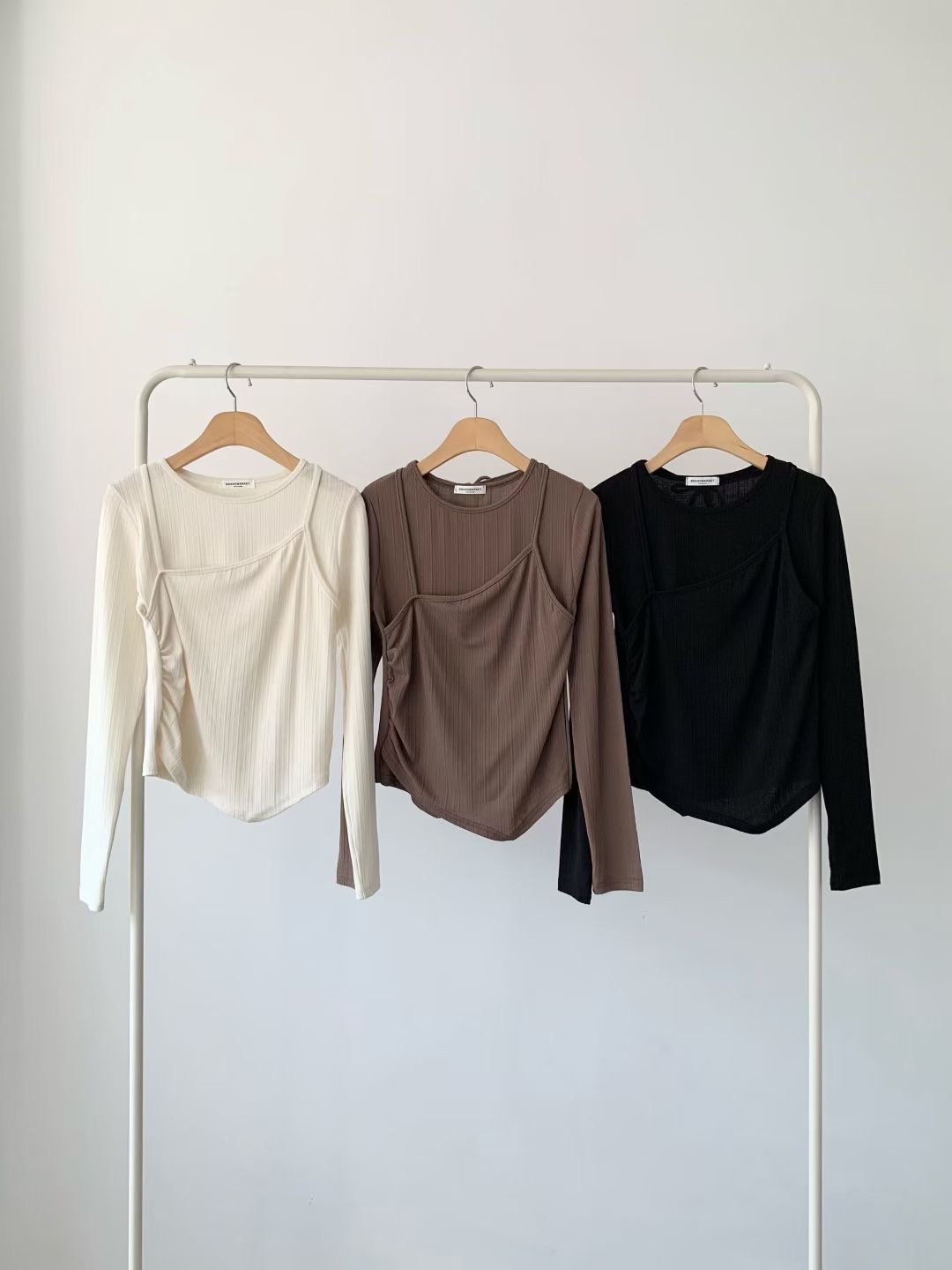 BRAND MARKET-브랜드마켓-T東大門㊣實拍女士新品休閑長袖T恤BRAND MARKET-OT長袖T恤圖色3左三色