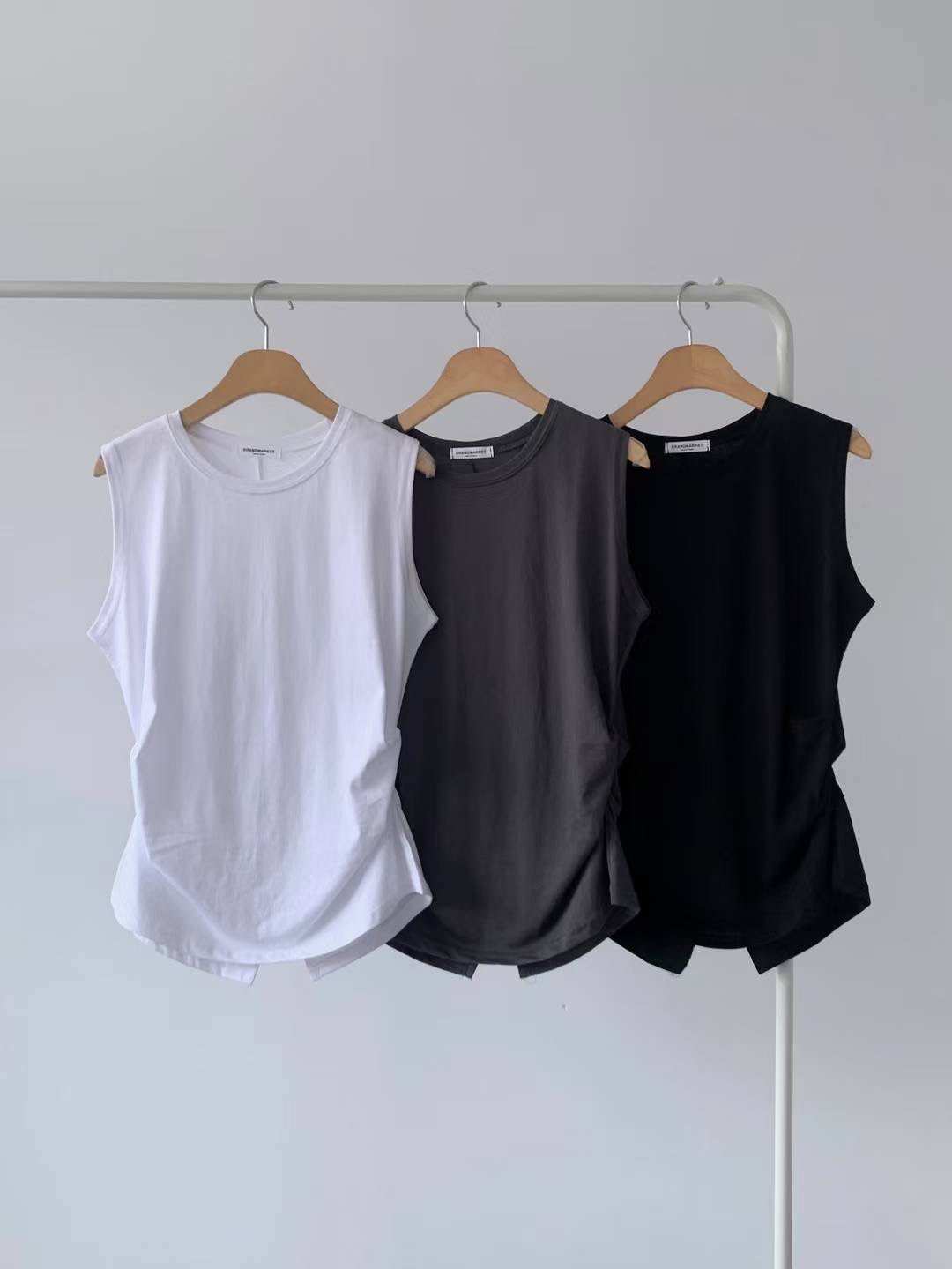 BRAND MARKET-브랜드마켓-T東大門㊣代購女裝新款熱賣吊帶背心棉質BRAND MARKET-OT吊帶/背心圖色3左三色