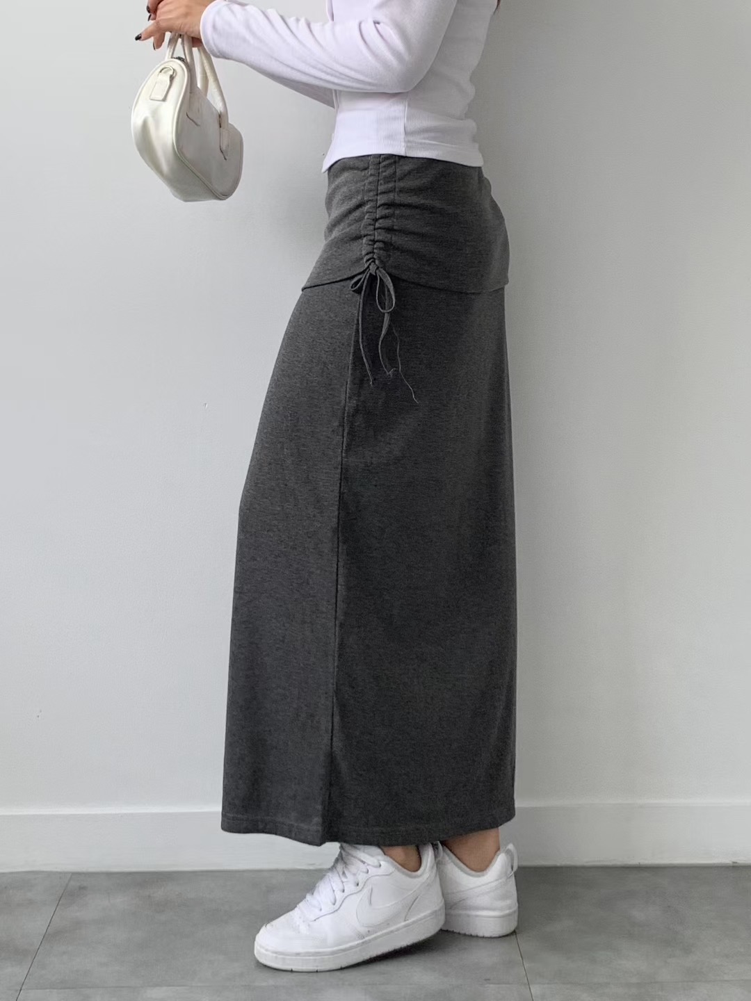 BRAND MARKET-브랜드마켓-T東大門㊣直郵女士新款熱賣長裙褶皺長款BRAND MARKET-OT長裙