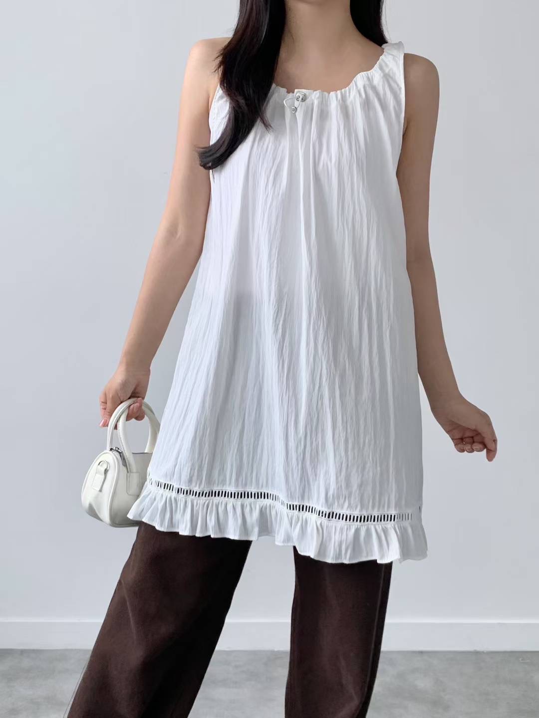 BRAND MARKET-브랜드마켓-T東大門㊣實拍女士新款人氣連衣裙荷葉邊BRAND MARKET-OT連衣裙
