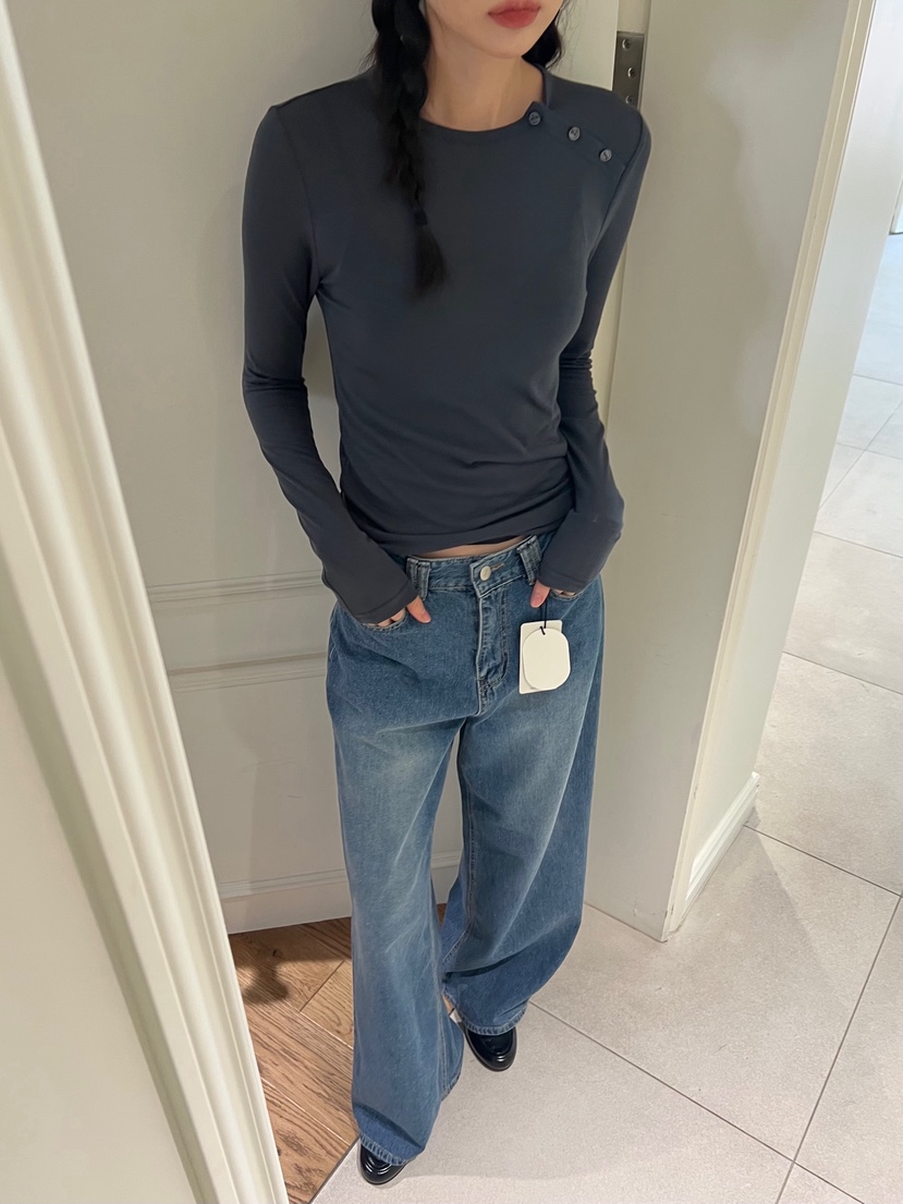 ME MO韓國代購㊣女裝新品推薦職業真品時尚休閑人氣長袖T恤ME MO長袖T恤